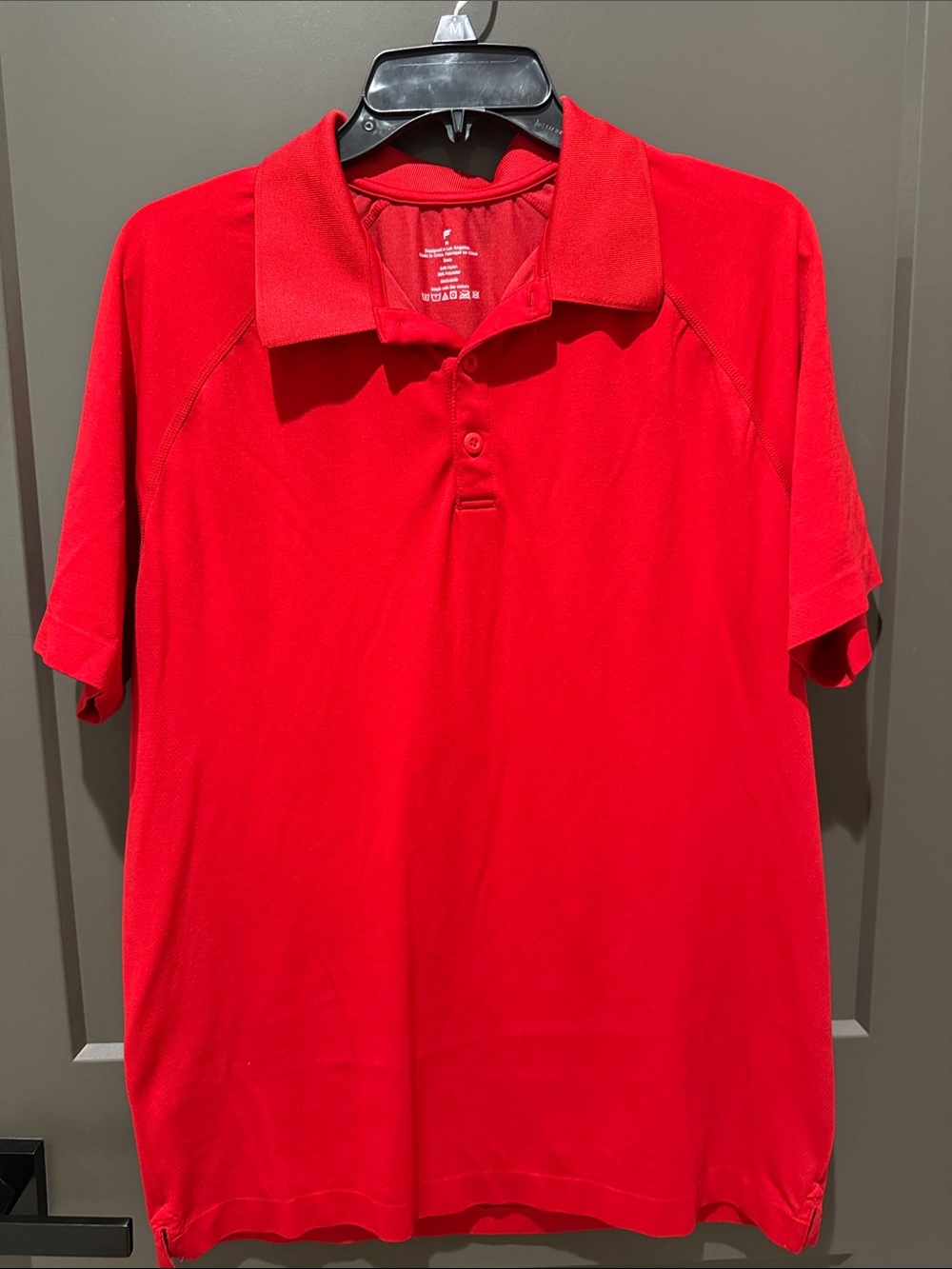 Men's Fabletics Red Performance Polo Shirt
